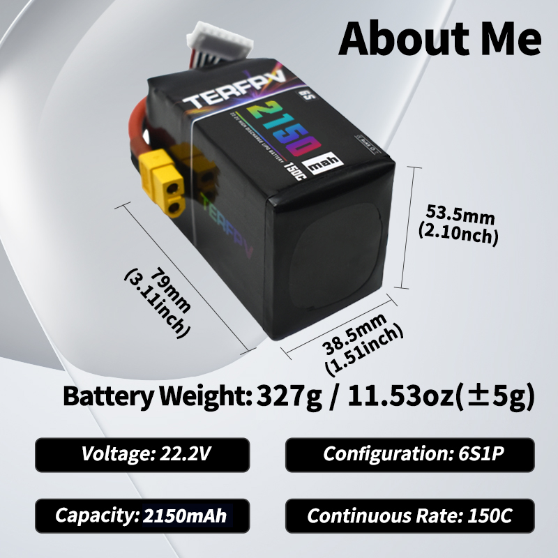 TERFPV Lipo Pil 6S 22.2V 1300/ - Drone Battery Plate incelemesi ve fiyatı