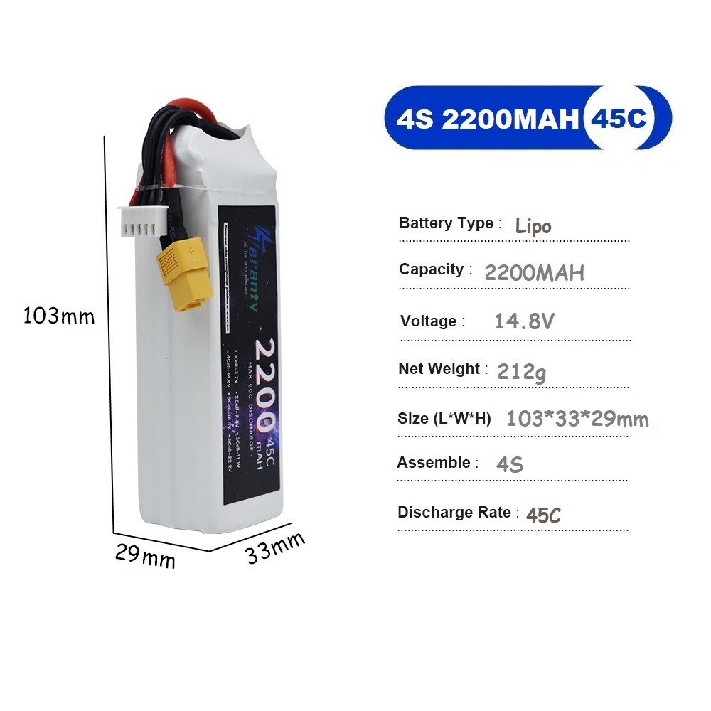 4S LiPo Pil 14.8V 1500mah 1800 - Drone Battery 4S incelemesi ve fiyatı