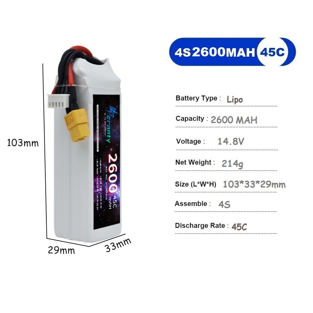 4S LiPo Pil 14.8V 1500mah 1800 - Drone Battery 4S incelemesi ve fiyatı