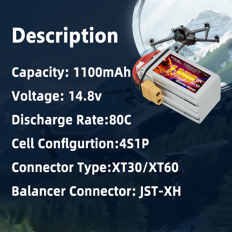 TERANTY 4S 1100mAh 80C/160C Li - Drone Battery Plate incelemesi ve fiyatı