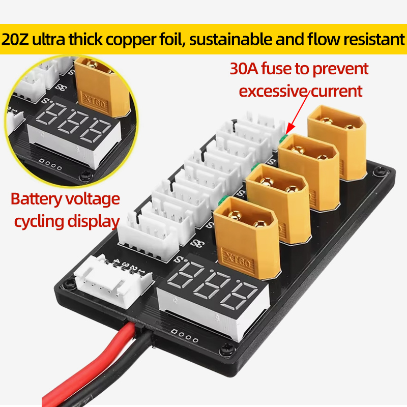 XT30 XT60 Lipo Pil Paralel Şar - Drone Battery Parallel Board incelemesi ve fiyatı