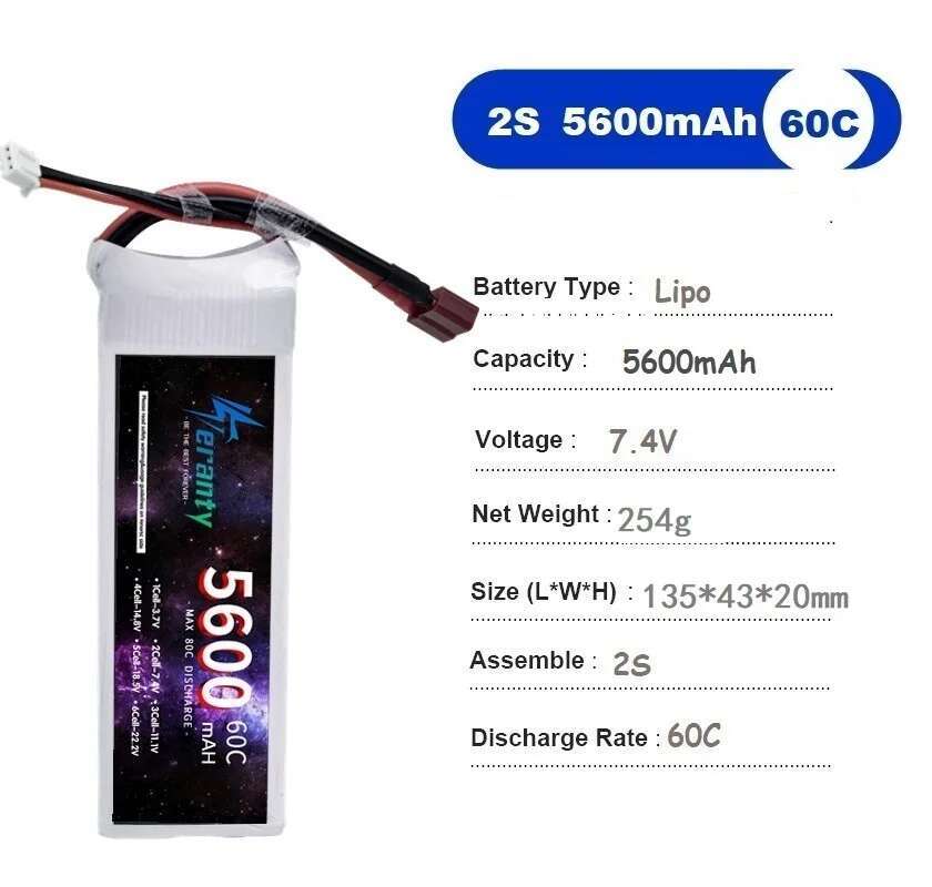 TERANTY 5600MAH 60C 2S 3S 4S 6 - Drone Battery 6S incelemesi ve fiyatı
